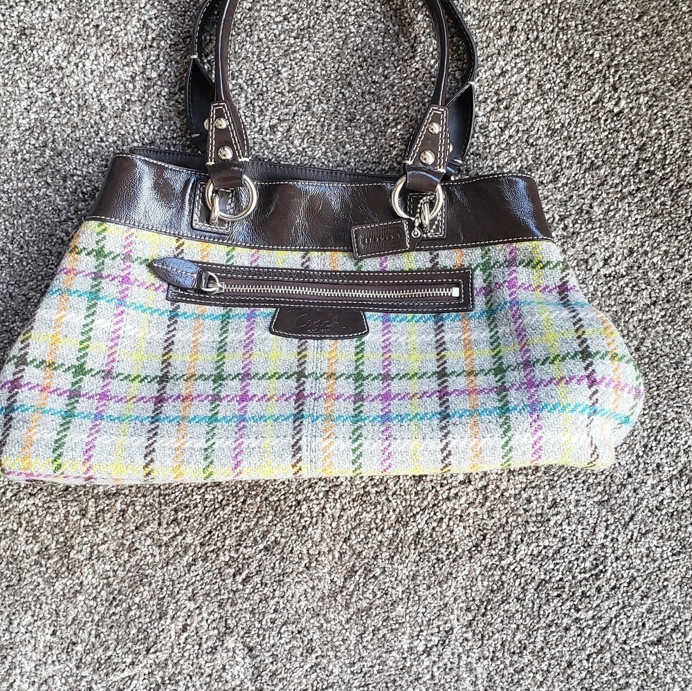Coach purse plaid Authentic
